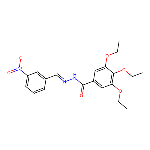 3,4,5-triethoxy-N-[(E)-(3-nitrophenyl)methylideneamino]benzamide structure