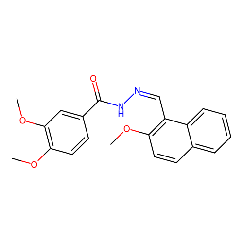 3,4-dimethoxy-N-[(Z)-(2-methoxynaphthalen-1-yl)methylideneamino]benzamide structure