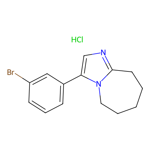 3-(3-bromophenyl)-6,7,8,9-tetrahydro-5H-imidazo[1,2-a]azepine hydrochloride structure