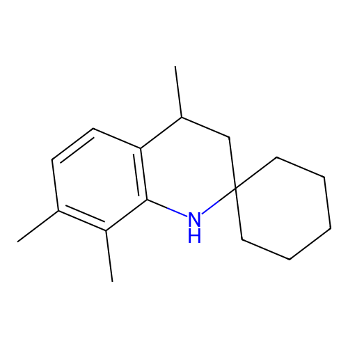 4',7',8'-trimethyl-3',4'-dihydro-1'H-spiro[cyclohexane-1,2'-quinoline] structure