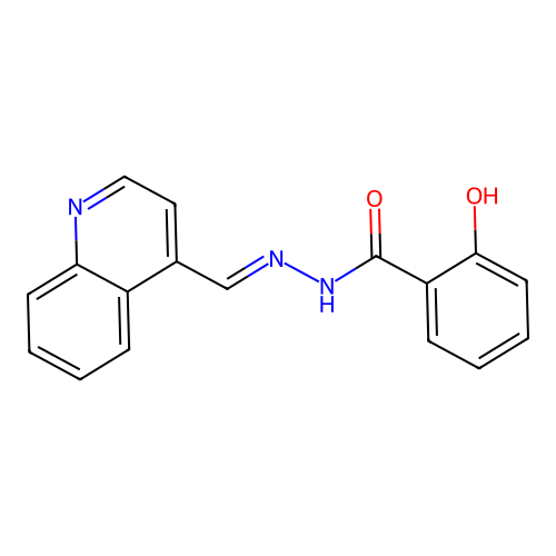 2-hydroxy-N-[(E)-quinolin-4-ylmethylideneamino]benzamide structure