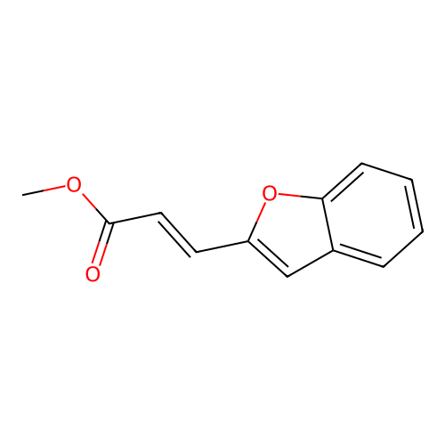 methyl (2E)-3-(1-benzofuran-2-yl)prop-2-enoate structure