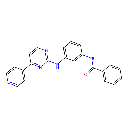 N-[3-[(4-pyridin-4-ylpyrimidin-2-yl)amino]phenyl]benzamide structure