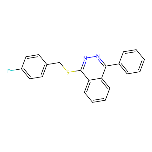 1-{[(4-Fluorophenyl)methyl]sulfanyl}-4-phenylphthalazine structure