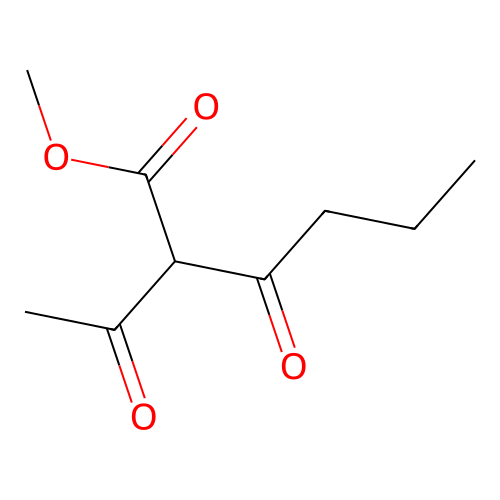 Methyl 2-acetyl-3-oxohexanoate structure