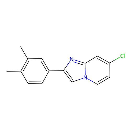 7-Chloro-2-(3,4-dimethylphenyl)imidazo[1,2-a]pyridine structure