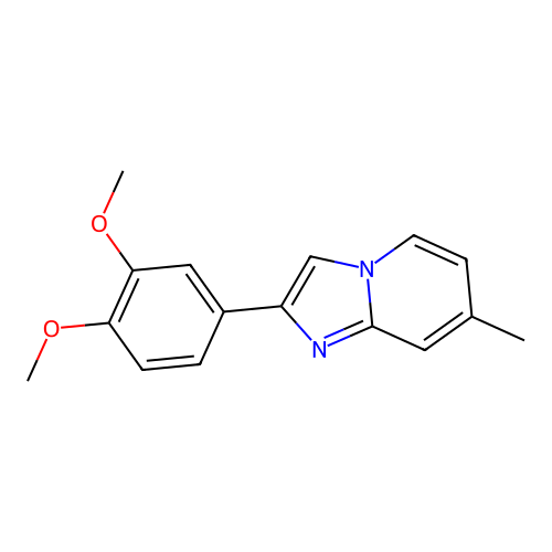 2-(3,4-Dimethoxyphenyl)-7-methylimidazo(1,2-A)pyridine structure
