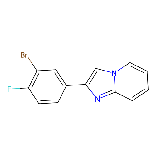 2-(3-Bromo-4-fluorophenyl)imidazo[1,2-a]pyridine structure