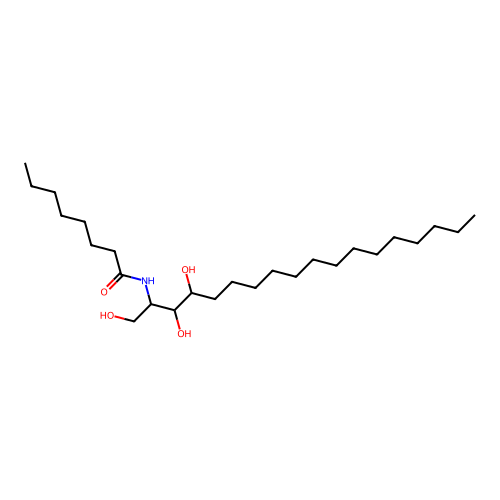 N-octanoyl 4-hydroxysphinganine (Saccharomyces Cerevisiae) structure