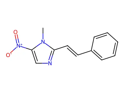 1-Methyl-5-nitro-2-styrylimidazole structure