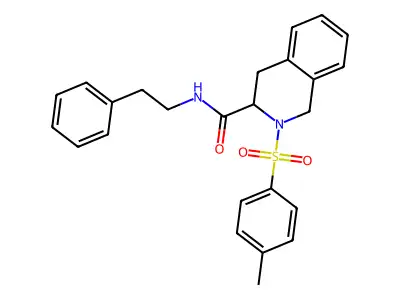 2-(4-methylbenzenesulfonyl)-N-(2-phenylethyl)-1,2,3,4-tetrahydroisoquinoline-3-carboxamide structure