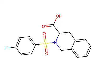 2-(4-Fluorobenzenesulfonyl)-1,2,3,4-tetrahydroisoquinoline-3-carboxylic acid structure