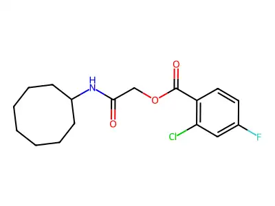 [2-(Cyclooctylamino)-2-oxoethyl] 2-chloro-4-fluorobenzoate structure
