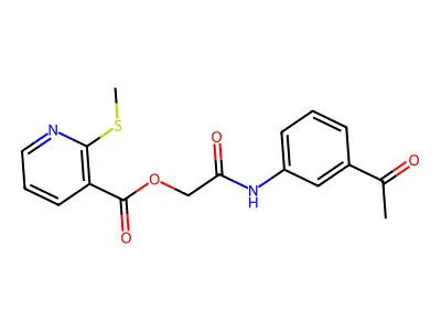 2-((3-Acetylphenyl)amino)-2-oxoethyl 2-(methylthio)nicotinate structure