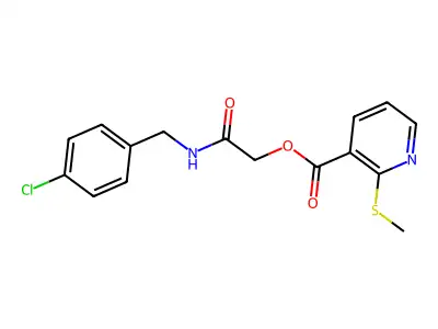 2-((4-Chlorobenzyl)amino)-2-oxoethyl 2-(methylthio)nicotinate structure