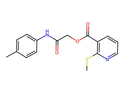 [(4-Methylphenyl)carbamoyl]methyl 2-(methylsulfanyl)pyridine-3-carboxylate structure