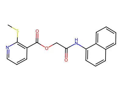 [(Naphthalen-1-yl)carbamoyl]methyl 2-(methylsulfanyl)pyridine-3-carboxylate structure