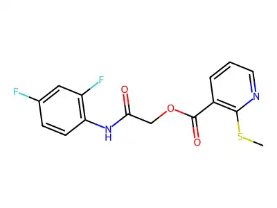 [(2,4-Difluorophenyl)carbamoyl]methyl 2-(methylsulfanyl)pyridine-3-carboxylate structure