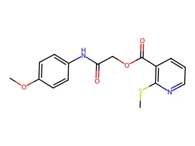 [(4-Methoxyphenyl)carbamoyl]methyl 2-(methylsulfanyl)pyridine-3-carboxylate structure