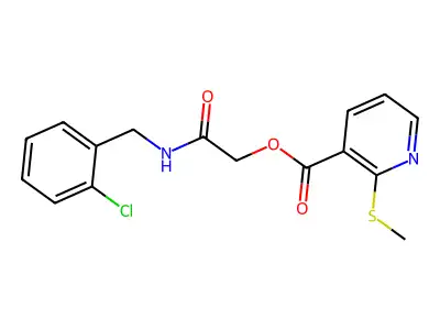 2-((2-Chlorobenzyl)amino)-2-oxoethyl 2-(methylthio)nicotinate structure