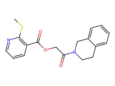 2-(3,4-Dihydroisoquinolin-2(1H)-yl)-2-oxoethyl 2-(methylthio)nicotinate structure
