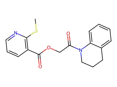 2-(3,4-Dihydroquinolin-1(2H)-yl)-2-oxoethyl 2-(methylthio)nicotinate structure