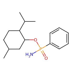 [Amino-(5-methyl-2-propan-2-ylcyclohexyl)oxyphosphoryl]benzene structure