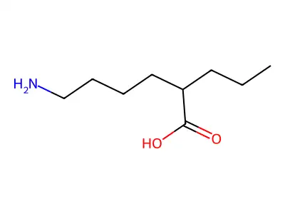 6-Amino-2-propylhexanoic acid structure
