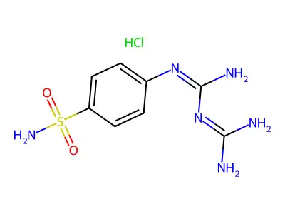 4-((((Amino(imino)methyl)amino)(imino)methyl)amino)benzenesulfonamide structure
