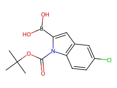 1-Boc-5-chloro-1h-indole-2-boronic acid structure
