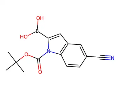 1-Boc-5-cyano-1H-indole-2-boronic acid structure