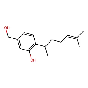 4-((1S)-1,5-Dimethyl-4-hexen-1-yl)-3-hydroxybenzenemethanol structure
