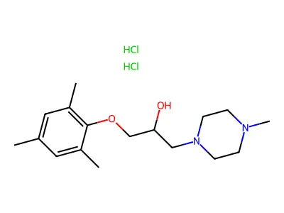 1-(Mesityloxy)-3-(4-methylpiperazin-1-yl)propan-2-ol dihydrochloride structure