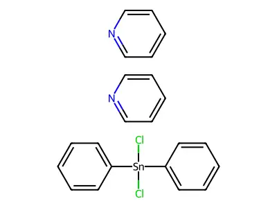 Tin, dichlorodiphenylbis(pyridine)- structure