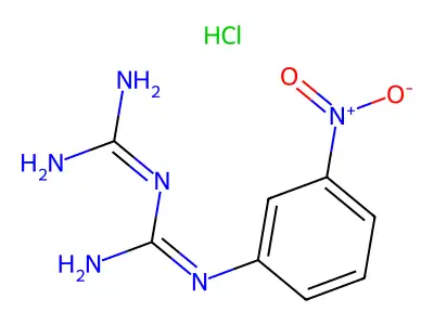 Biguanide, 1-(m-nitrophenyl)-, hydrochloride structure