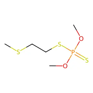 Phosphorodithioic acid, O,O-dimethyl S-2-(methylthio)ethyl ester structure