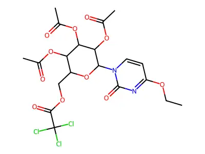 [3,4,5-triacetyloxy-6-(4-ethoxy-2-oxopyrimidin-1-yl)oxan-2-yl]methyl 2,2,2-trichloroacetate structure