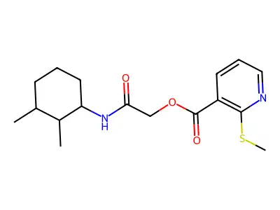 [(2,3-dimethylcyclohexyl)carbamoyl]methyl 2-(methylsulfanyl)pyridine-3-carboxylate structure