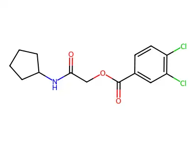 [2-(Cyclopentylamino)-2-oxoethyl] 3,4-dichlorobenzoate structure