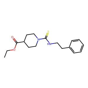 Ethyl 1-[(2-phenylethyl)carbamothioyl]piperidine-4-carboxylate structure
