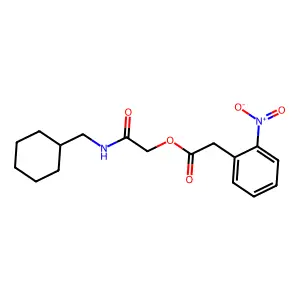 [2-(Cyclohexylmethylamino)-2-oxoethyl] 2-(2-nitrophenyl)acetate structure