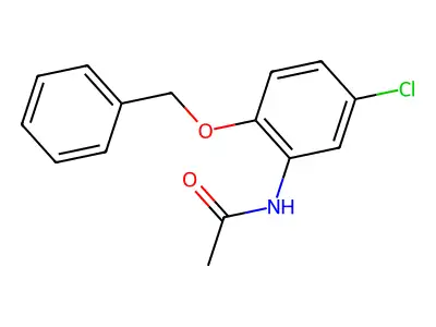 N-(5-chloro-2-phenylmethoxyphenyl)acetamide structure