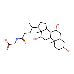 N-[(3α,5β,7α,12α)-3,7,12-三羟基-24-氧代胆烷-24-基]甘氨酸 structure