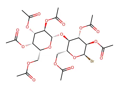 2,3,6,2',3',4',6'-Hepta-O-acetyl-a-D-lactosyl bromide structure