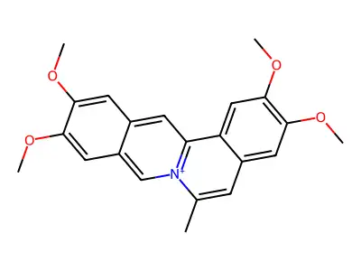 2,3,10,11-Tetramethoxy-6-methyl-7lambda(5)-isoquino(3,2-a)isoquinoline structure