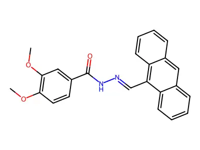 N-(anthracen-9-ylmethylideneamino)-3,4-dimethoxybenzamide structure