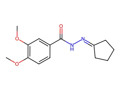 N-(cyclopentylideneamino)-3,4-dimethoxybenzamide structure