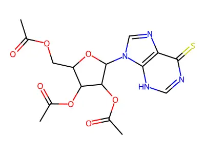 Inosine, 2',3',5'-triacetate structure
