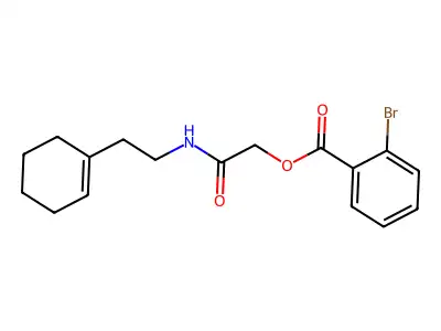 [2-[2-(Cyclohexen-1-yl)ethylamino]-2-oxoethyl] 2-bromobenzoate structure