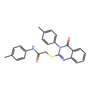 N-(4-methylphenyl)-2-{[3-(4-methylphenyl)-4-oxo-3,4-dihydroquinazolin-2-yl]sulfanyl}acetamide structure